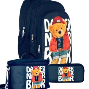 Ümit Çanta Cennec Ayıcık Baskılı 3'lü Okul Çanta Seti