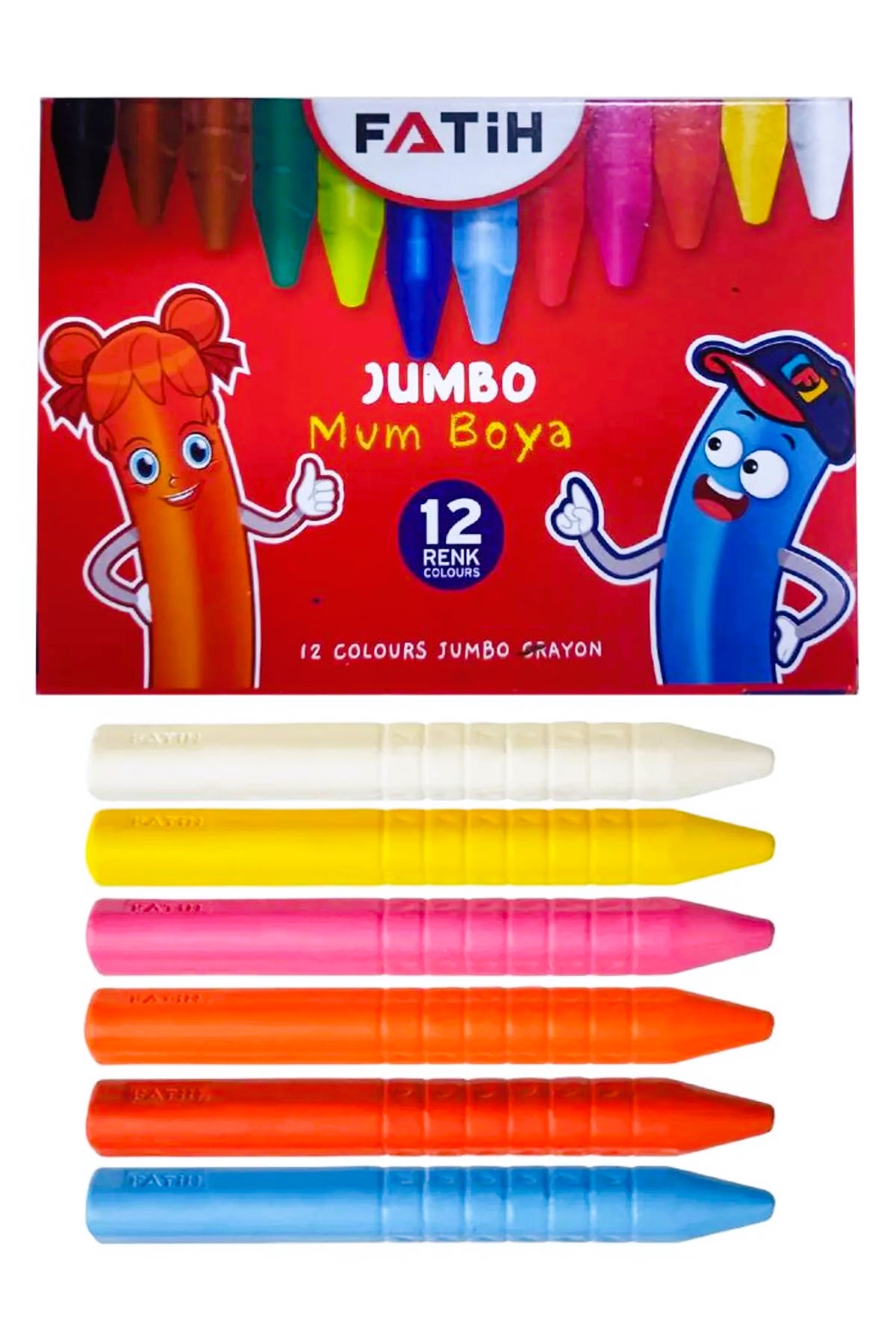 fatİh 12'lİ jumbo mum boya