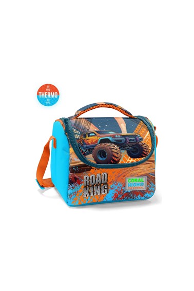 coral high kids mavi turuncu high wheels truck desenli 3’lü okul Çanta seti coral high kids mavi turuncu high wheels truck desenli 3’lü okul Çanta seti