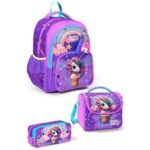coral high kids mor pembe unicorn dondurma desenli 3’lü okul Çanta seti