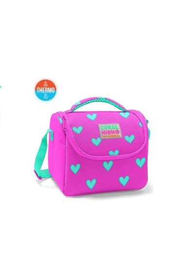 coral high kids neon pembe su yeşili kalp desenli 3’lü okul Çanta seti coral high kids neon pembe su yeşili kalp desenli 3’lü okul Çanta seti